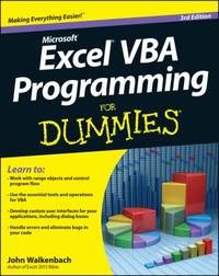 Excel VBA Programming for Dummies?