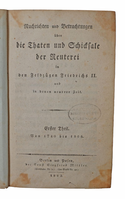 Nachrichten und Betrachtungen über die Thaten und Schicksale der Reuterei in den Feldzügen Friedrichs II. und in denen neuerer Zeit. Zwei Theile. (1. Von 1740 bis 1806. - 2. Von 1807 bis 1813). (photo 2)