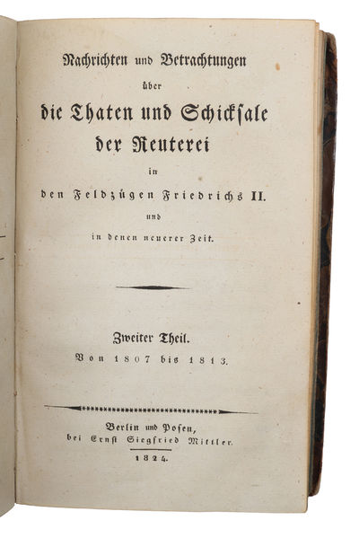 Nachrichten und Betrachtungen über die Thaten und Schicksale der Reuterei in den Feldzügen Friedrichs II. und in denen neuerer Zeit. Zwei Theile. (1. Von 1740 bis 1806. - 2. Von 1807 bis 1813). (photo 3)