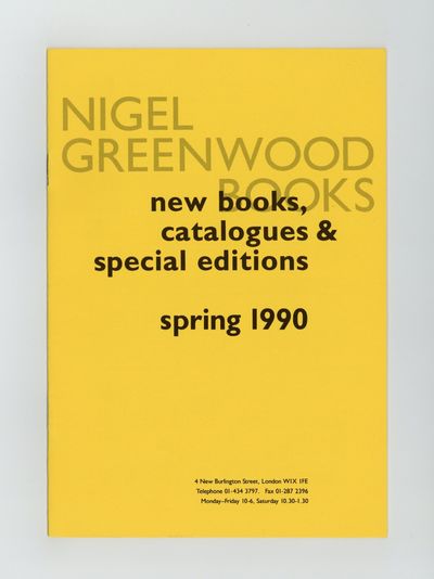 new books, catalogues & special editions, spring 1990