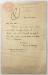 [Hopkins, Frank E., DeVinne Press] Autograph Letter Signed to Herbert Stone, Publisher of Stone and Kimball
