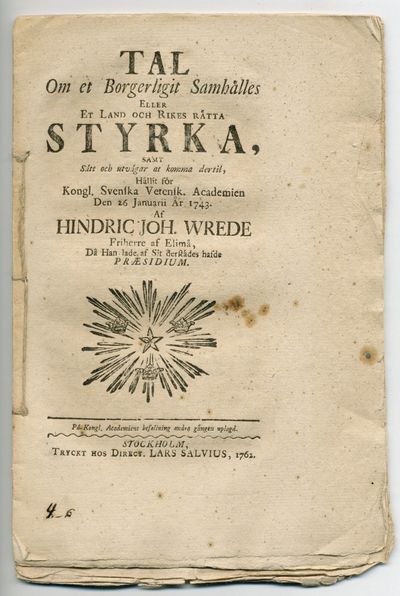 Tal om et borgerligit samhälles eller et land ock…