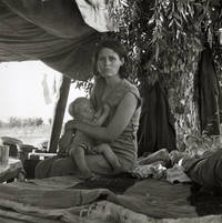 Drought refugees from Oklahoma camping by the roadside, Blythe, California