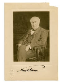 Original 4.75 x 7 inch Gravure Photograph of a Seated Thomas Edison by EDISON, THOMAS A