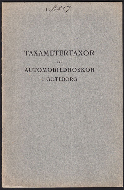 Taxametertaxor för automobildroskor i Göteborg.…