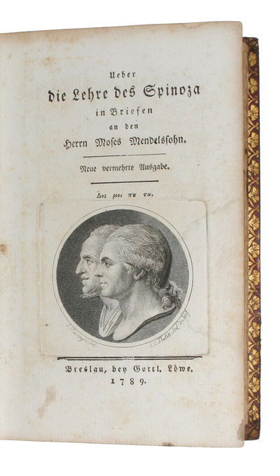 Ueber die Lehre des Spinoza in Briefen an den Herrn Moses Mendelssohn. Neue vermehrte Auflage. - [THE FIRST EVER TRANSLATION OF BRUNO'S "DE UNO ET CAUSA"...] (photo 2)