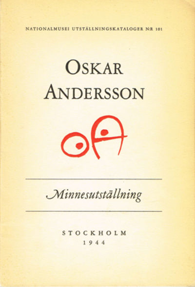 Oskar Andersson. Minnesutställning.