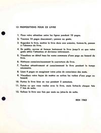 cover of 13 Propositions pour ce livre (title from first page)