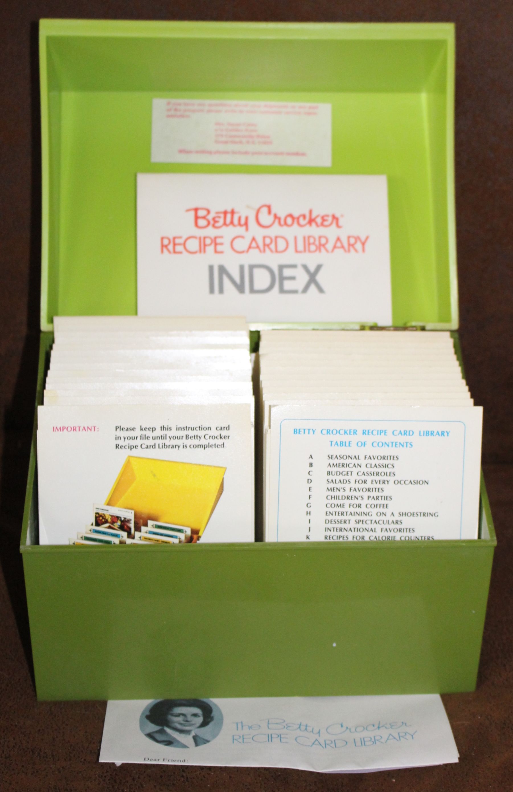 Nostalgic Betty Crocker Recipe Card Library 1971 Available