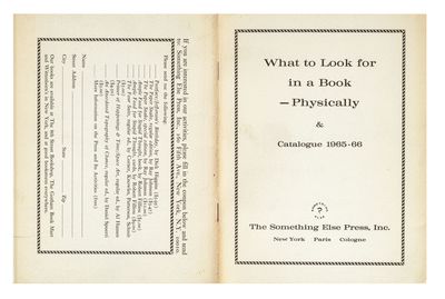 What to Look for in a Book — Physically & Catalogue 1965-66