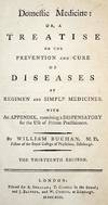 1792 BESTSELLING HOME HEALTH GUIDE. Domestic Medicine: or a Treatise on the Prevention and Cure of Diseases, by Regimen and Simple Medicines, with an Appendix, containing a Dispensatory for the Use of Private Practitioners TOGETHER WITH Melanie King, Can Onions Cure Ear-Ache?,  Bodlean Library, Oxford University, 2012 - [an abridgement of the 13th edition offered here with publishing history]
