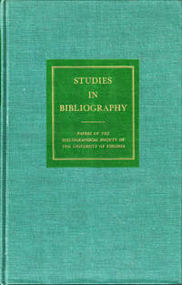 Studies in Bibliography: Papers of the Bibliographical Society of the University of Virginia Volume Twenty Six