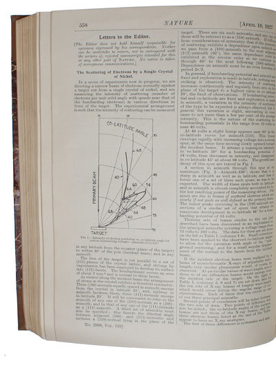 The Scattering of Electrons by a Single Crystal…