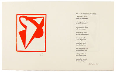 WHAT THE PENCIL WRITES / ORPHEE [Poetry Broadside]
