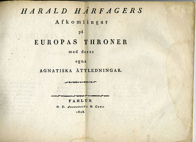 Harald Hårfagers afkomlingar på Europas throner…