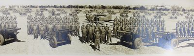 San Antonio: C. Ekmark, 1946. Very good plus.. Panoramic photograph, 8 x 43.5 inches. Very minor wea...