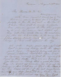 [Autograph Letter Signed] Recent Wisconsin Immigrant Supports Winfield Scott for President
