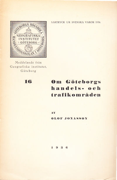 Om Göteborgs handels- och trafikområden [=…