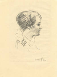 Original head-and-shoulders drawing, in profile, of the noted German-born American soprano by the German-born American artist Eugen Spiro (1874-1972)
