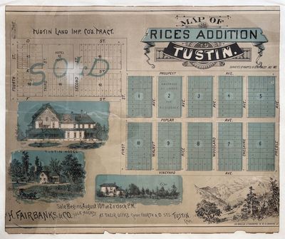Map of Rice's Addition Tustin