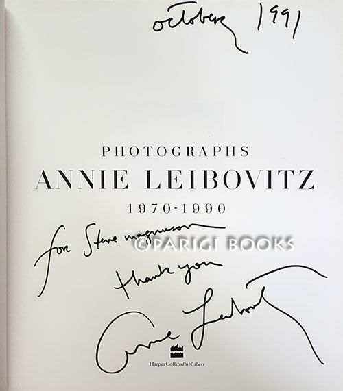 Photographs: Annie Leibovitz, 1970-1990. (Signed Presentation Copy