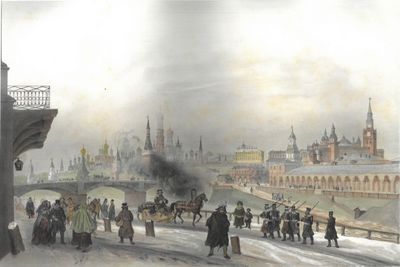 Pont de Moskva Retzkoi 15 Janvier 1840 à Moscou.…