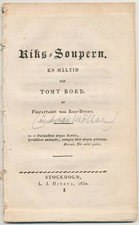 Riks-soupern. En måltid vid tomt bord. Af…