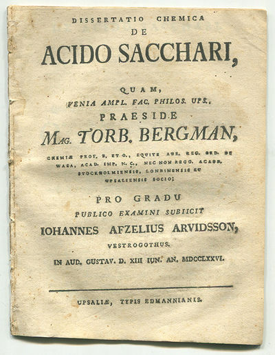 Dissertatio chemica de acido sacchari. A.a.