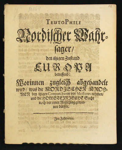 TeutoPhili nordischer Wahrsager, den itzigen…