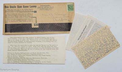Washington DC: Dollar An Hour Club, 1941. Pamphlet. p., wraps. 11 x 8.5 in. Two horizontal folds for...