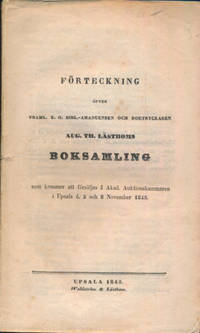 Förteckning öfver framl. e.o. bibl.-amanuensen…