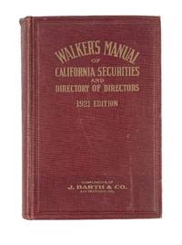 Walker's Manual of California Securities and Directory of Directors