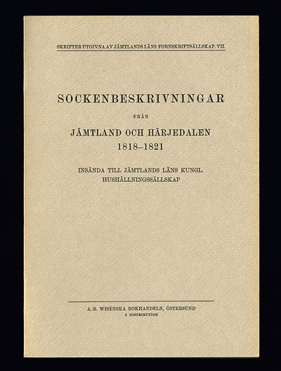 Sockenbeskrivningar från Jämtland och Härjedalen…
