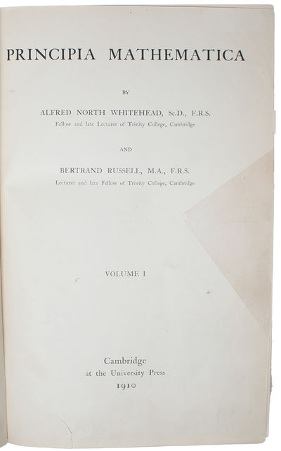 Principia mathematica. Volume I. - [THE BIBLE OF…
