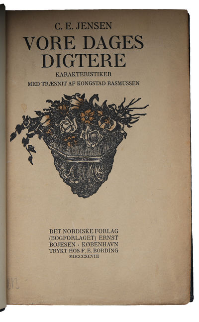 Vore Dages Digtere. Karakteristiker. Med Træsnit af Kongstad Rasmussen. - [MED DEDIKATION FRA HERMAN BANG.] (photo 2)