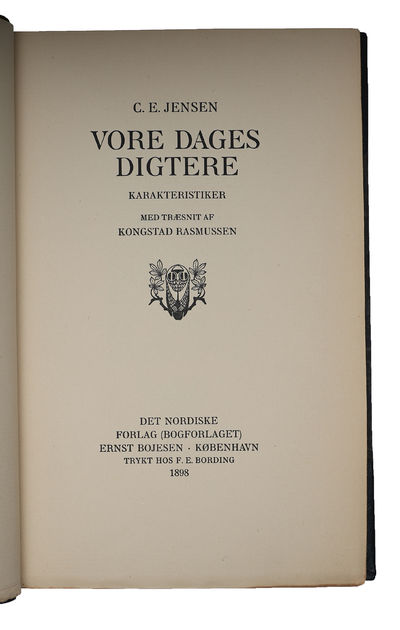 Vore Dages Digtere. Karakteristiker. Med Træsnit af Kongstad Rasmussen. - [MED DEDIKATION FRA HERMAN BANG.] (photo 4)