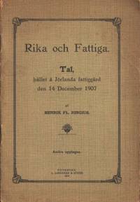 Rika och fattiga. Tal, hållet å Jörlanda…