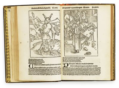 Navis stultifere collectanea vario carminum genere non sine eorundem familiari explanatione conflata...Venundantur parisiis in vico Sancti Jacobi sub signo Pellicani.  - [BADIUS' MORAL MAGNUM OPUS - ONE OF THE MOST BEAUTIFUL FRENCH POST-INCUNABLES] (photo 9)