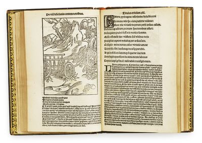 Navis stultifere collectanea vario carminum genere non sine eorundem familiari explanatione conflata...Venundantur parisiis in vico Sancti Jacobi sub signo Pellicani.  - [BADIUS' MORAL MAGNUM OPUS - ONE OF THE MOST BEAUTIFUL FRENCH POST-INCUNABLES] (photo 10)