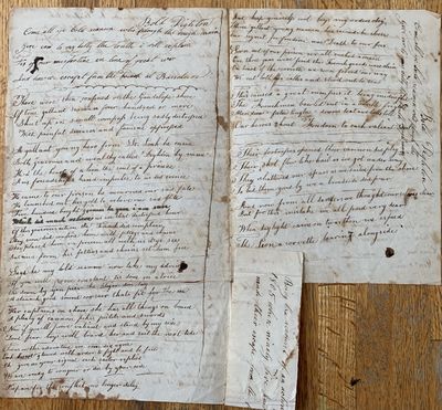 Manuscript Ballad “Bold Dighton” “Being the Account of an action fought of Gouadalope in 1805 where ninety five Americans and near three hundred Britons made their escape from the prison at that place”