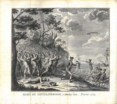 Troisiéme Voyage abrégé du Capitaine Cook, dans l’Océan Pacifique ; Avec une Carte générale & l’Estampe représentant la mort de ce Capitaine ; ou Histoire des dernières découvertes dans la Mer du Sud, Pendant les années 1776, 1777, 1778, 1779 & 1780. Tome premier - tome troisième. I-III. (photo 2)