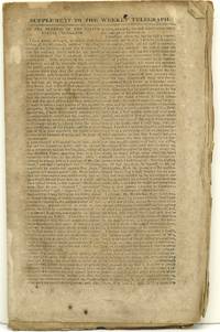[DEMOCRATIC PARTY; PRESIDENT JACKSON, CALHOUN] UNITED STATES TELEGRAPH. SUPPLEMENT TO THE WEEKLY TELEGRAPH. "TO THE READERS OF THE UNITED STATES TELEGRAPH