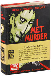 I MET MURDER by Selwyn Jepson - First American Edition - 1930 - from Captain Ahab's Rare Books (SKU: 5190)