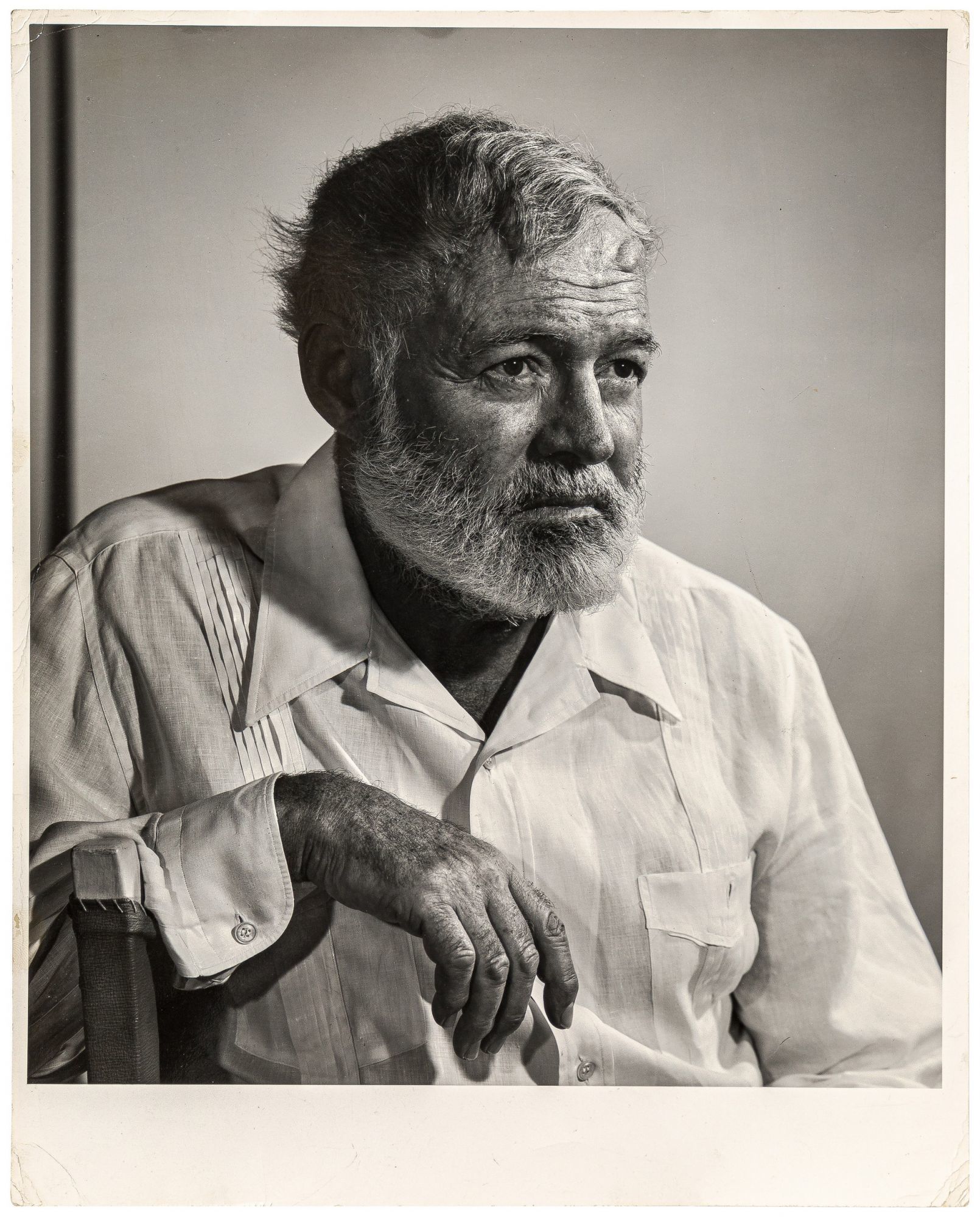 Photograph]: Portrait of Ernest Hemingway by KARSH, Yousuf