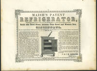 Maish's Patent Refrigerator J. & J.M. Johnston at their steam box-factory' in Cincinnati, OH, advertising with 