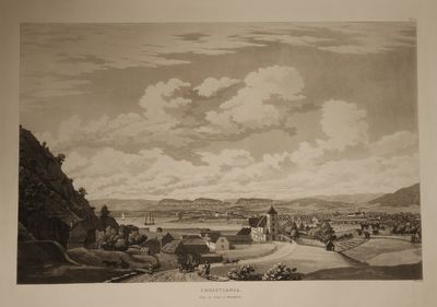 Voyage pittoresque aux Alpes norvégiennes. Del I-III. Komplett med 24 akvatinter på 18 blad. 3 tittelblad. Plansjene i del III med blåtonet himmel. I originale hefteomslag. + Tekstbind. (photo 2)