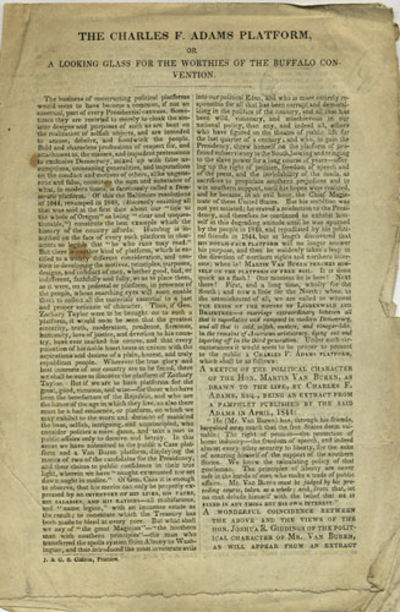 The Charles F. Adams Platform, or a Looking Glass for the Worthies of the Buffalo Convention
