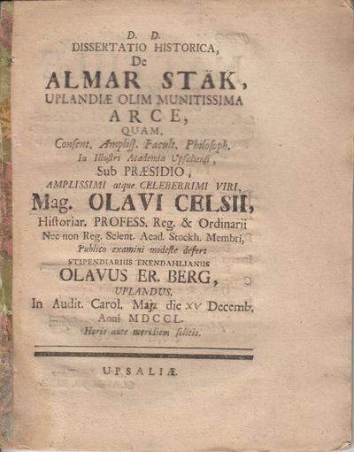 Dissertatio historica de Almar Stäk, Uplandiae…