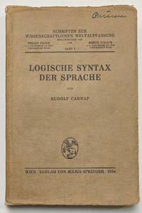 image of Logische syntax der sprache