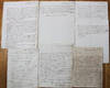Group of Four Autograph Letters Signed by the Marquis de Lafayette, written from La Grange 1822 - 1824, plus two letters written by his son, Georges Washington Lafayette, 1823 and 1827